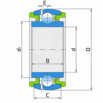 Корпусный подшипник GW 211 PPB20 FKL