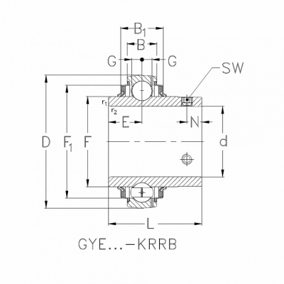 Подшипник GYE 30 KRR-B NKE