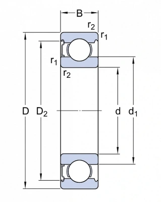 Подшипник 6305 Z SKF