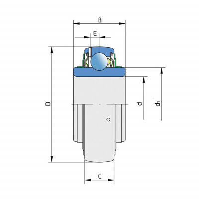 Подшипник шариковый самоустанавливающийся LS 205-2F FKL