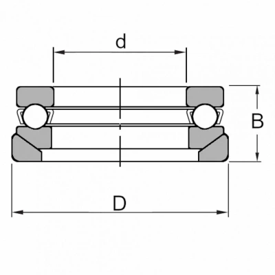 Подшипник 18205 (53205+U205) CRAFT