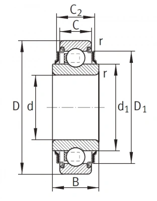 Подшипник 204 RR6C1 TIMKEN