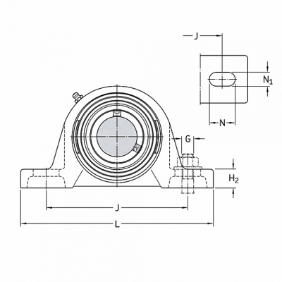 Подшипниковый узел SW A-RASE25 (SY 25 WF) PTI
