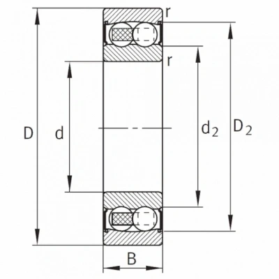 Подшипник 2306 2RS KOYO