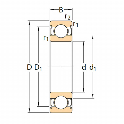 Подшипник 6204 BHTS ZZ C4 200° FEIKEN