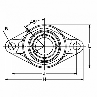 Подшипниковый узел UCFL 204-12 SNR