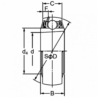 Корпусный подшипник UK 209 FHY