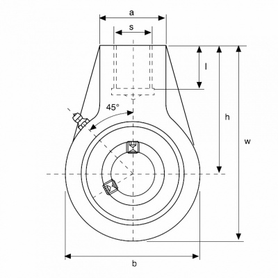 Подшипниковый узел UCECH 212 G1 1/4 ISB ISB