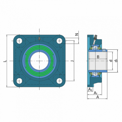 Подшипниковый узел LEFN 212-2TB FKL