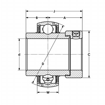 Подшипник GE 40 KTT-B-HC 208 R3 PTI