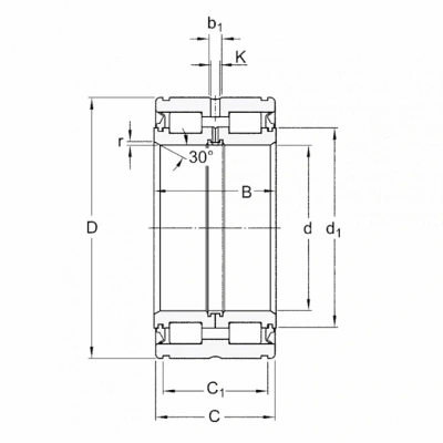 Подшипник NNF 5011-A-2LS-V NKE