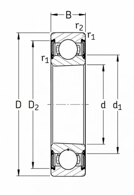 Подшипник 6207 2RS1 K SKF