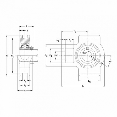 Подшипниковый узел SUCST 206/F TIMKEN