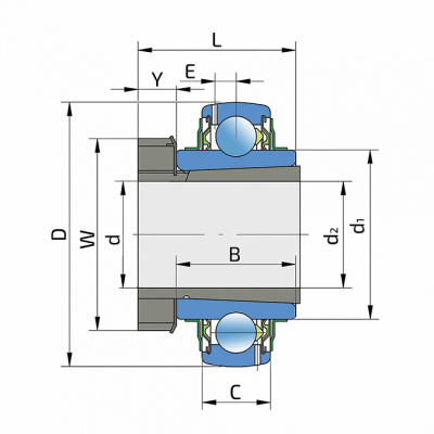 Корпусный подшипник LK 210-2F+H2310 FKL