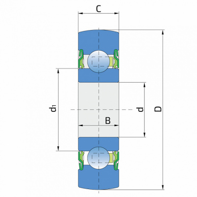 Закрепляемый подшипник 203 KRR3 FKL