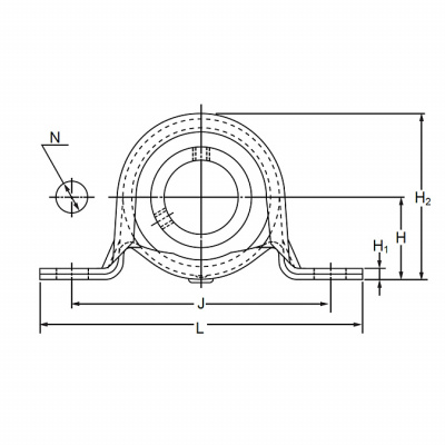 Подшипниковый узел ASPP 205-100 (ASPP 205-16) NIS Y