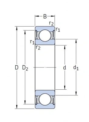 Подшипник 6208 2RZTN9/HC5C3WT SKF