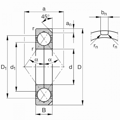 Подшипник QJ 214 N2MA KMR