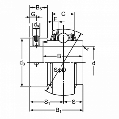 Подшипник SUFL 003 ZWZ 8-HARP