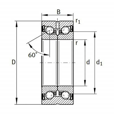 Подшипник ZKLN 3062 2RS P5 ARP