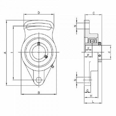 Подшипниковый узел UCFA 207 PIUSI