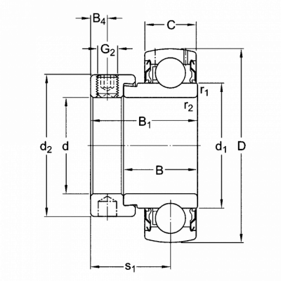 Корпусный подшипник YET 211 SKF