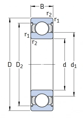 Подшипник 6001 2Z/C3 GJN SKF