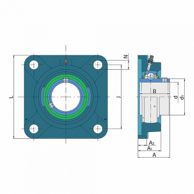 Подшипниковый узел LEF 205-2T FKL