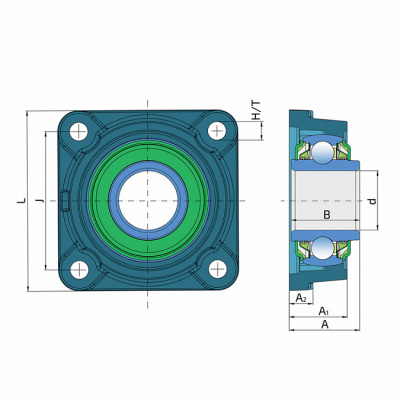 Подшипниковый узел LSQFR 309-2TB.H.T FKL