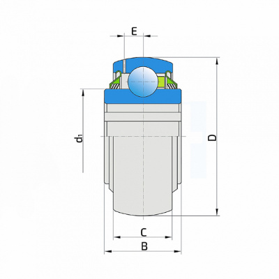 Корпусный подшипник GW 208 PPB8 FKL
