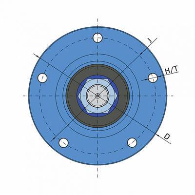 Ступица режущего узла PL50-155/5H-M30-1.5-LH FKL