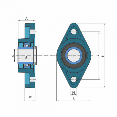 Подшипниковый узел LSNR 205-2T FKL