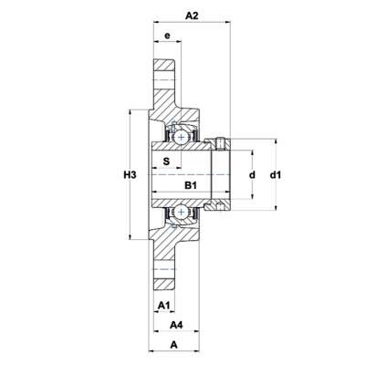 Корпусный подшипник EXFLZ 206 SNR