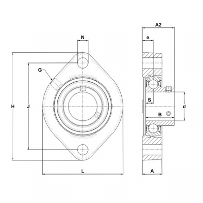 Подшипниковый узел USFD 205 FEIKEN