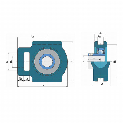 Подшипниковый узел USTE 218-2S.H FKL