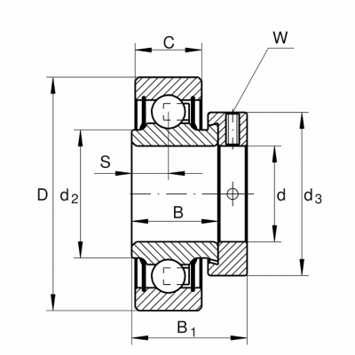 Подшипник RAE25-NPP-B KMR