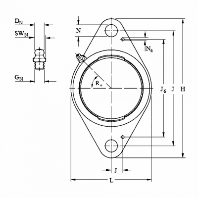 Подшипниковый корпус FL 205 DINROLL