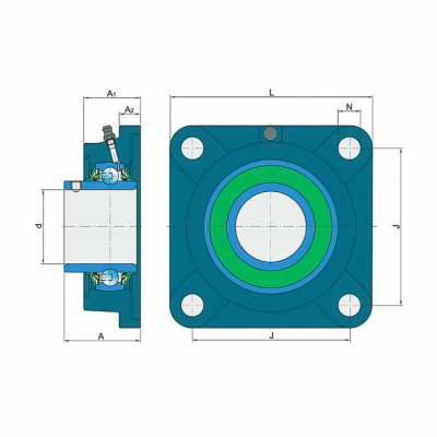 Подшипниковый узел LEFN 212-2TB FKL