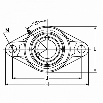 Подшипниковый узел SALF 204 OID