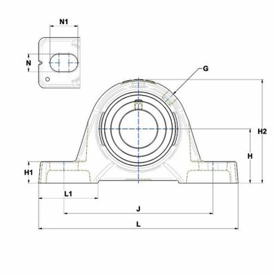 Подшипниковый узел EXPE 207 SNR