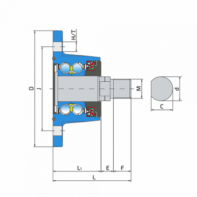 Ступица режущего узла IL50-100/6T-M24-R FKL