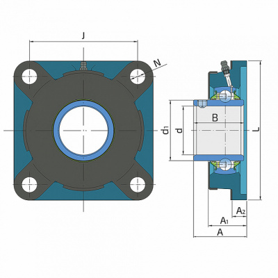 Подшипниковый узел LEFN 210-2PC FKL