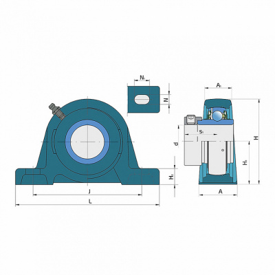 Подшипниковый узел LYS 211-2F FKL