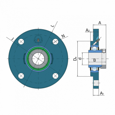 Подшипниковый узел LYGS 308-2F FKL
