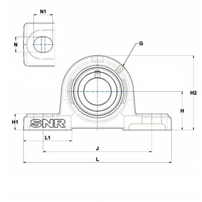 Корпусный подшипник ESP 205 SNR