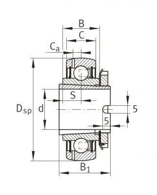 Корпусный подшипник GSH 50-XL-2RSR-B INA