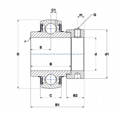 Корпусный подшипник EX 210 G2 CN SNR