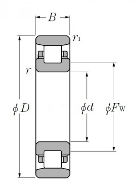 Подшипник N 322 C3 NTN