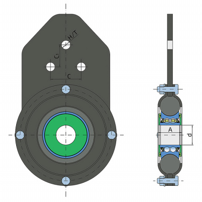 Подшипниковый узел PRB-45 FKL