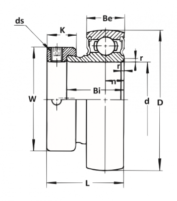 Корпусный подшипник KH 205 GAE ASAHI